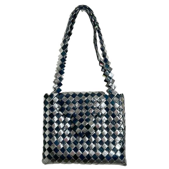 Vintage Y2K Candy Wrapping Purse Up cycle Recycle 11x9in - Picture 1 of 9